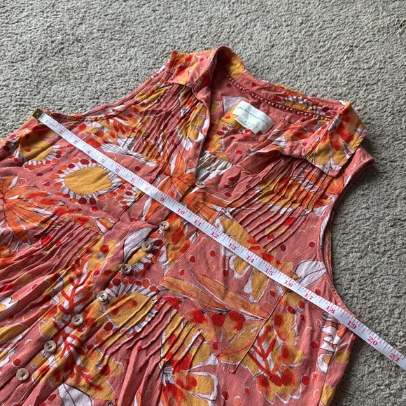 ✨Vera X Anthropologie Floral Orange Blouse✨ - Picture 8 of 9